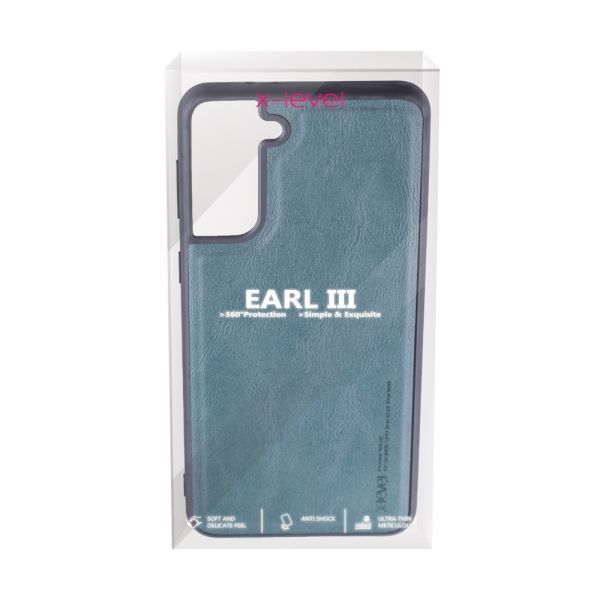 Husa de protectie Loomax, Samsung Galaxy S21 Plus, piele ecologica, verde