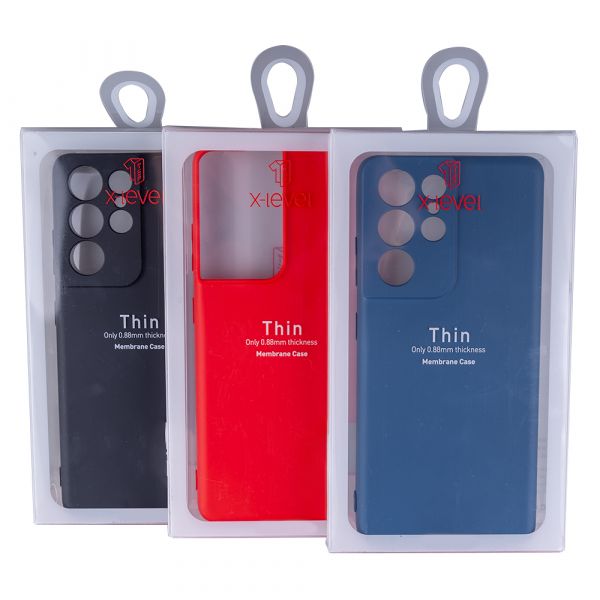 Husa de protectie Loomax pentru Samsung S21 Ultra, Silicon Subtire, Rosie