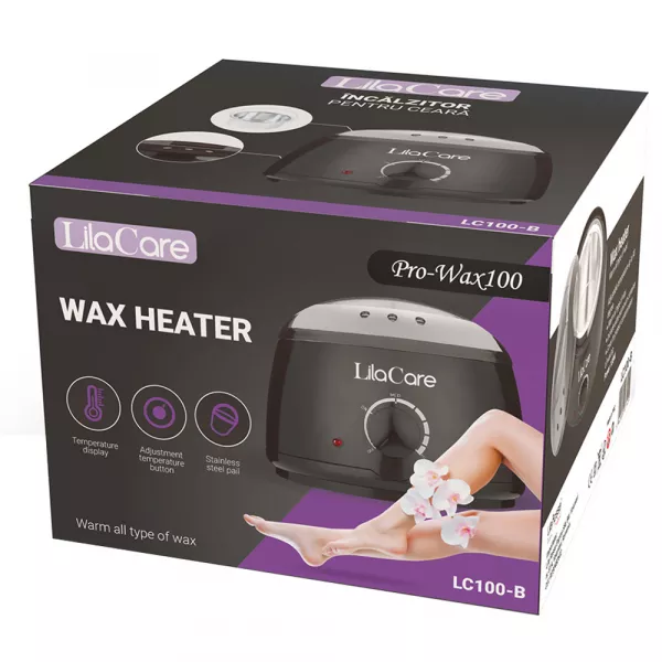 Incalzitor ceara Lila Care, prowax 100, 6 trepte temperatura, 100 W, negru