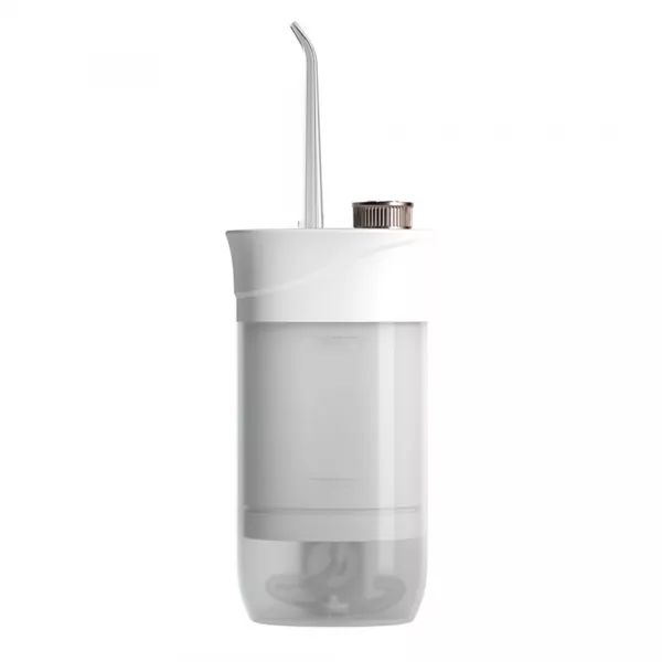 Irigator bucal profesional, dus bucal, Lila Care, Ultra-Portabil, 4 Capete Curatare, rezervor 200 ml, alb