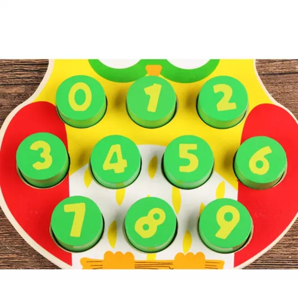Puzzle sortare din lemn Karemi, model bufnita
