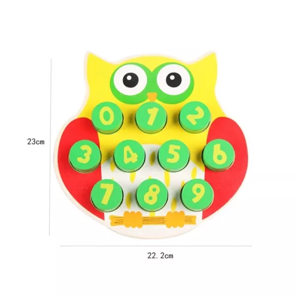 Puzzle sortare din lemn Karemi, model bufnita