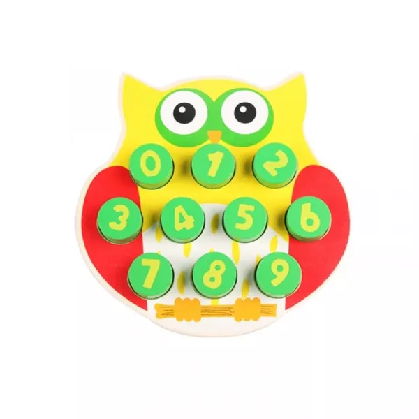 Puzzle sortare din lemn Karemi, model bufnita