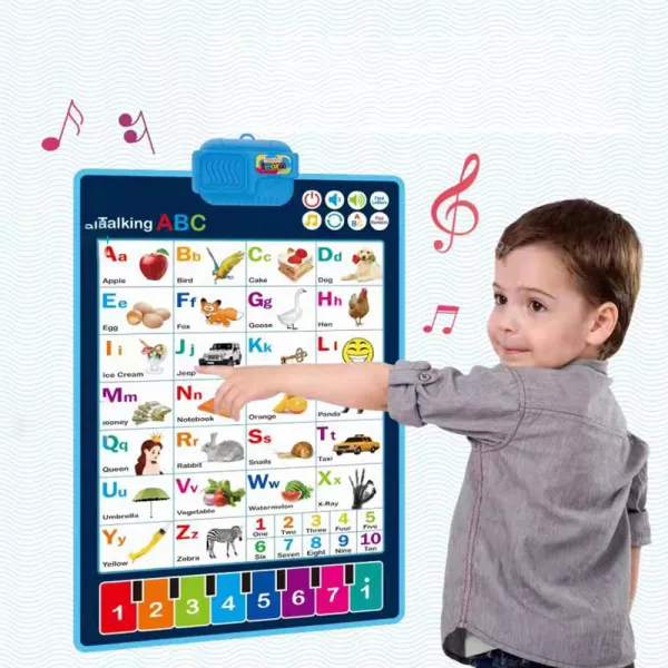 Jucarii interactive Karemi, jocuri educative audio in limba engleza, alfabetul si numerele, fara baterii incluse