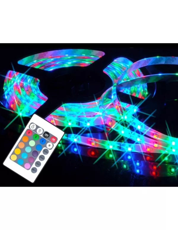 Banda LED multicolora Karemi, 3 m, RGB, cu telecomanda
