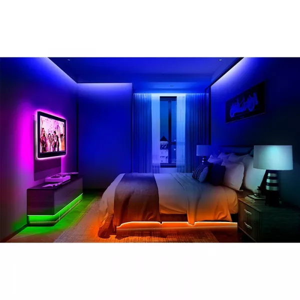 Banda LED multicolora Karemi, 3 m, RGB, cu telecomanda
