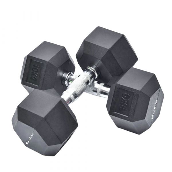 Gantera dumbbell Karemi, hexagon, 10 kg