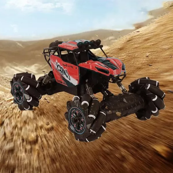 Masina off-road cu telecomanda Karemi pentru copii, amortizor soc, drifturi,catarare, cascadorii, rotatii flexibile, iluminat electric, rosu