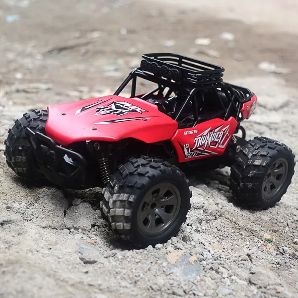Masina off-road Karemi pentru copii, cu telecomanda, rosie, 24 x 15.5 x 10.5 cm