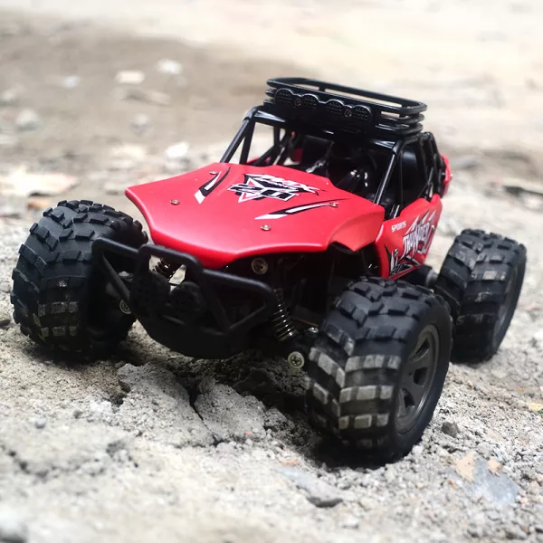 Masina off-road Karemi pentru copii, cu telecomanda, rosie, 24 x 15.5 x 10.5 cm