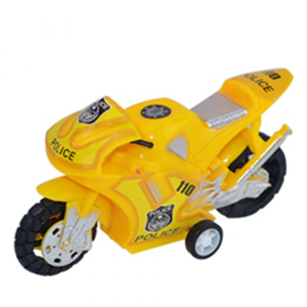 Set 5 masinute Karemi, seria de inginerie in constructii, cu elicopter, motocicleta, autobuz, cisterna, excavator, galbene