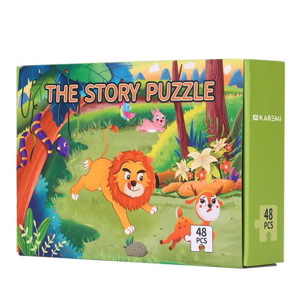 Puzzle Karemi, Povestea unui leu lacom, 48 piese, nr 02