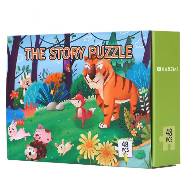 Puzzle Karemi, Povestea Tigrului si a Vulpi, 48 piese, nr 04