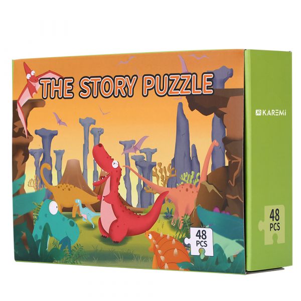 Puzzle Karemi, Furia Tiranozaurului Rex, 48 piese, nr 07