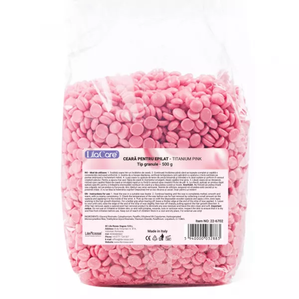 Kit epilare pro cu ceara granule rose 500 g si incalzitor cu sita