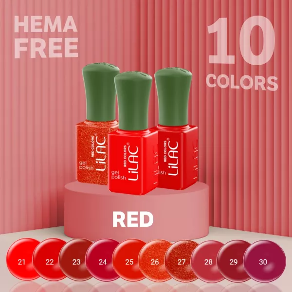 Kit oja semipermanenta 60 oje Lilac Hema Free, nail prep + ultrabond, kit unghii semipermanente