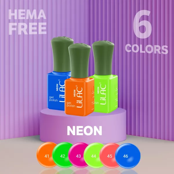 Kit oja semipermanenta 60 oje Lilac Hema Free, nail prep + ultrabond, kit unghii semipermanente