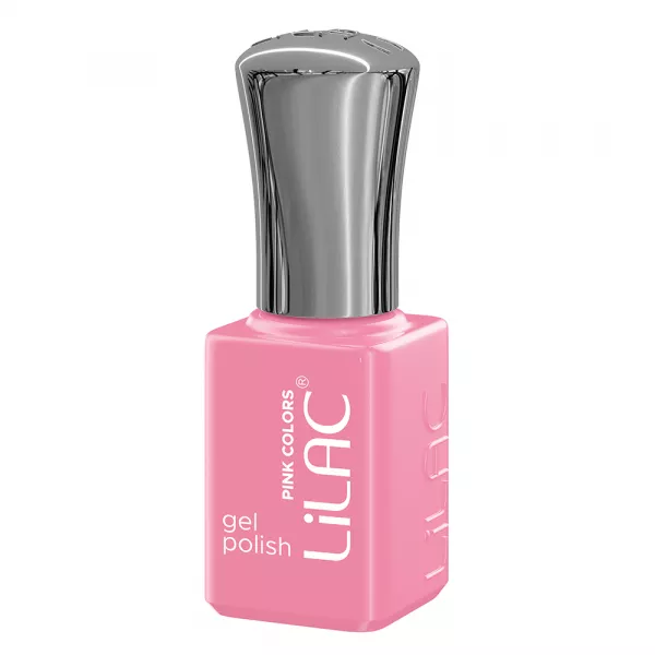 Kit oja semipermanenta, 12 oje Lilac, Pink colors, 10 culori + base coat + top coat