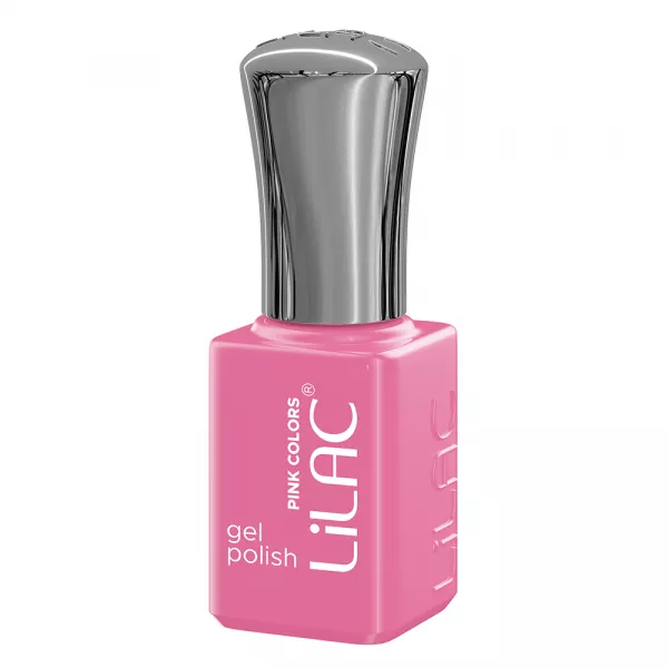 Kit oja semipermanenta, 12 oje Lilac, Pink colors, 10 culori + base coat + top coat