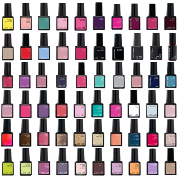 Kit oja semipermanenta 60 buc Sensationail + set nail art - similar Canni Venalisa