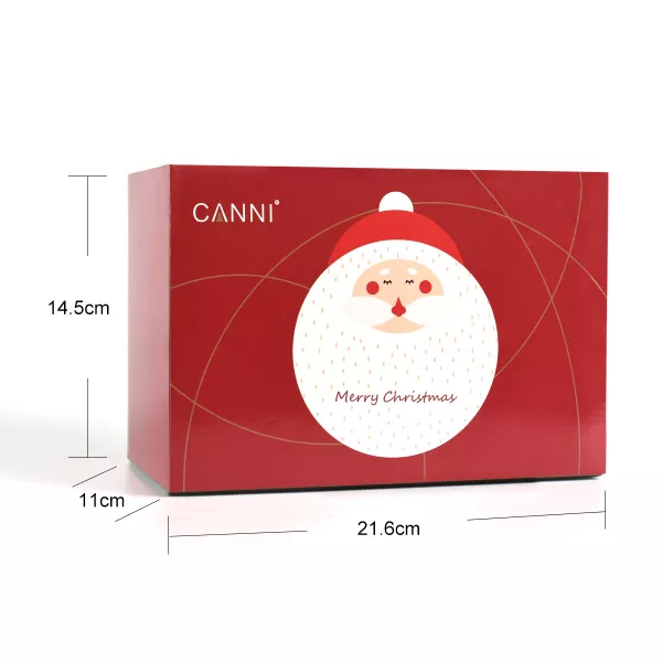 Kit oja semipermanenta Canni, colectie de Craciun, 17 culori, 1 gypsum gel, Catalog culori