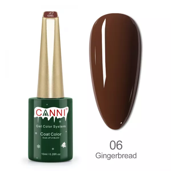 Kit oja semipermanenta Canni, colectie de Craciun, 17 culori, 1 gypsum gel, Catalog culori