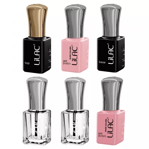 Kit oja semipermanenta Lilac Nude 6 oje #1