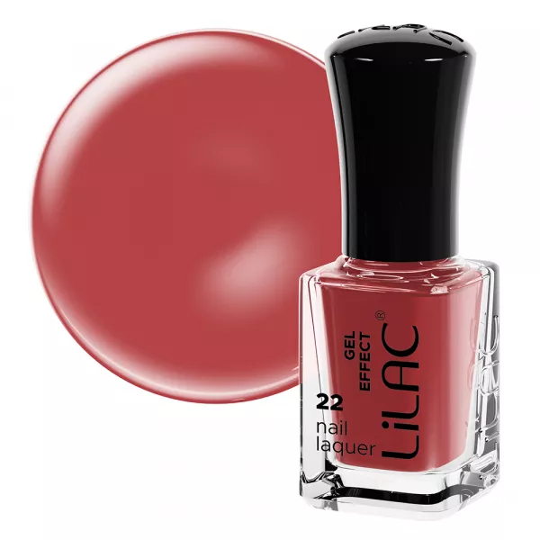 Lac de unghii Lilac, Gel Effect, 6 g, Bordeux Red