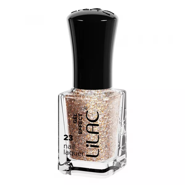 Lac de unghii Lilac, Gel Effect, 6 g, Gold Champagne