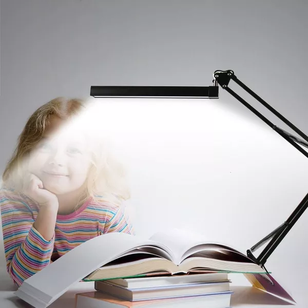 Lampa profesionala LED pentru masa, ajustabila, cu suport de prindere, negru