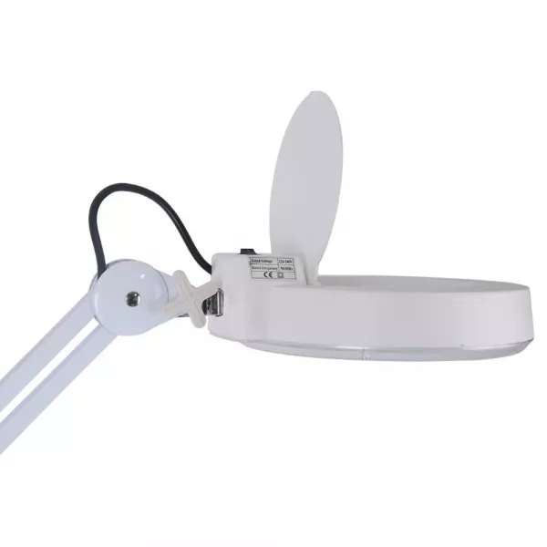 Lampa cosmetica mobila, cu lupa, roti si neon uv, 5 dioptrii, putere 15 W, o-lc-01