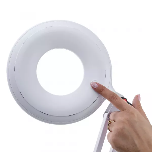 Lampa led cu suport pentru prindere de masa, putere maxima 8 W, mobilitate 360 grade, alba