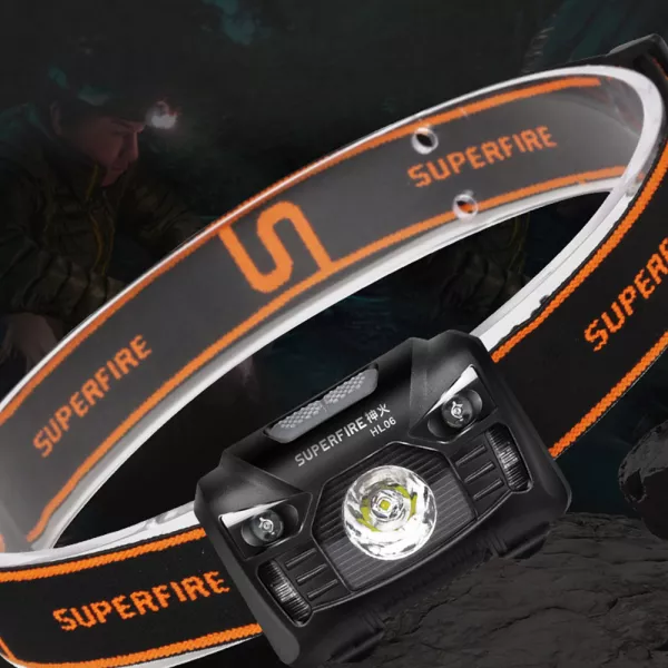 Lanterna Loomax frontala, Waterproof, Led, de actiune, cu incarcare USB, HL06
