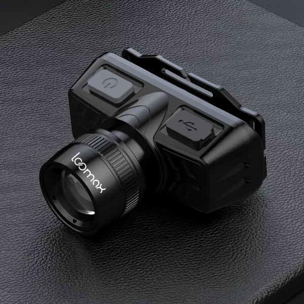 Lanterna Loomax frontala, Waterproof, Led, de actiune, cu incarcare USB, HL50