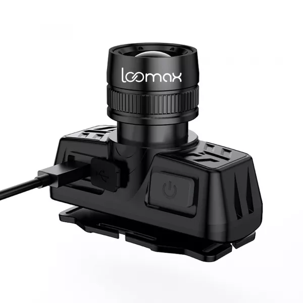 Lanterna Loomax frontala, Waterproof, Led, de actiune, cu incarcare USB, HL50