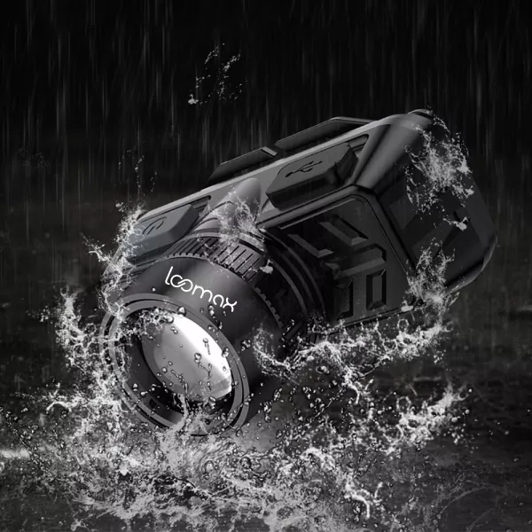 Lanterna Loomax frontala, Waterproof, Led, de actiune, cu incarcare USB, HL50