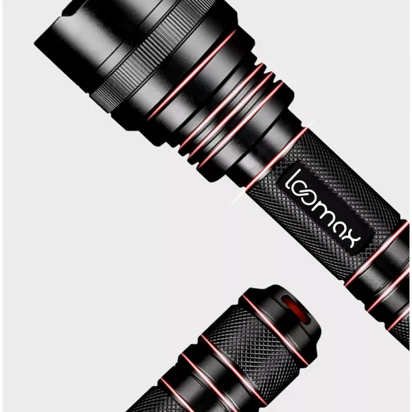 Lanterna Loomax, waterproof, led, de actiune, cu acumulator si incarcare USB, 11-10001