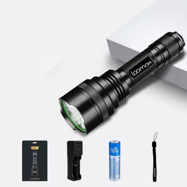 Lanterna Loomax, waterproof, led, de actiune, cu acumulator si incarcare USB, 11-10001