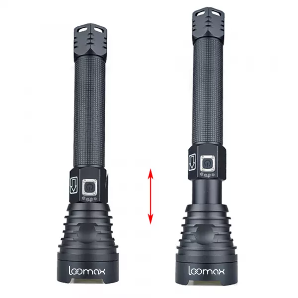 Lanterna Loomax, waterproof, led, de actiune, cu acumulator si incarcare USB, 6000 lm, 11-10002