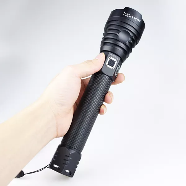 Lanterna Loomax, waterproof, led, de actiune, cu acumulator si incarcare USB, 6000 lm, 11-10002