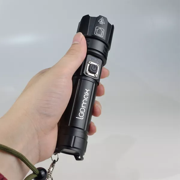 Lanterna Loomax, waterproof, led, de actiune, cu acumulator si incarcare USB, 11-10004