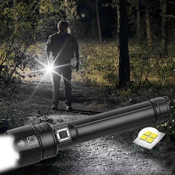 Lanterna Loomax, waterproof, led, de actiune, cu acumulator si incarcare USB, 11-10005