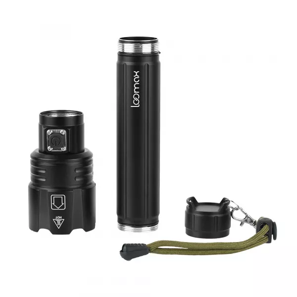 Lanterna Loomax, waterproof, led, de actiune, cu acumulator si incarcare USB, 11-10005