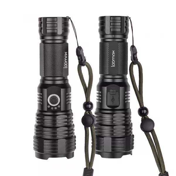 Lanterna Loomax, waterproof, led, de actiune, cu acumulator si incarcare USB, 11-10006