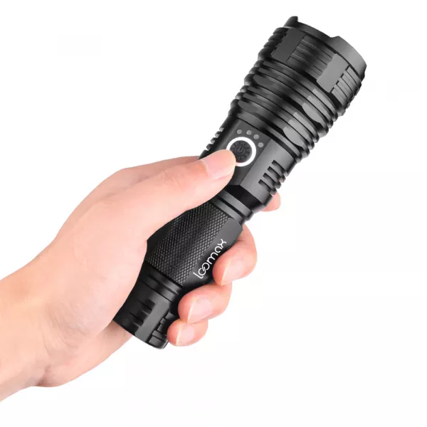 Lanterna Loomax, waterproof, led, de actiune, cu acumulator si incarcare USB, 11-10006