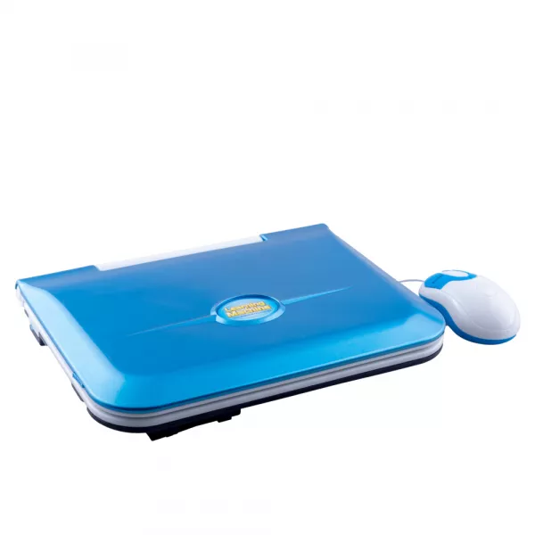 Laptop de jucarie Karemi, educational si interactiv pentru copii, 65 functii, mouse, ecran LCD, albastru