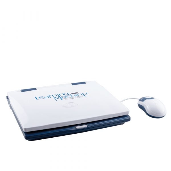 Laptop de jucarie Karemi, educational si interactiv pentru copii, 65 functii, ecran LCD, mouse, albastru
