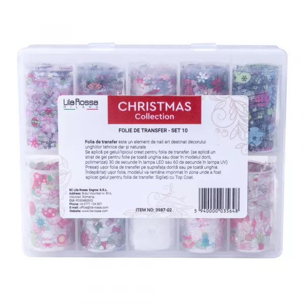 Set folii de transfer Lila Rossa, Christmas Collection, 10 buc
