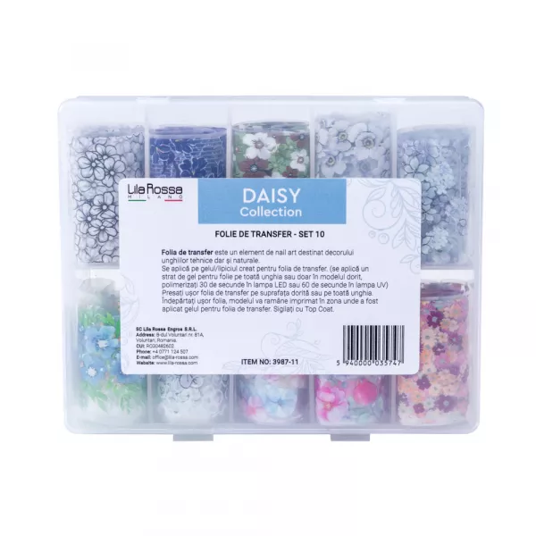 Set folii de transfer Lila Rossa, Daisy Collection, 10 buc