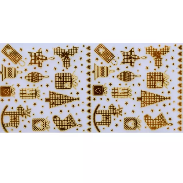 Set folii de transfer Lila Rossa, Gold Christmas Collection, 10 buc